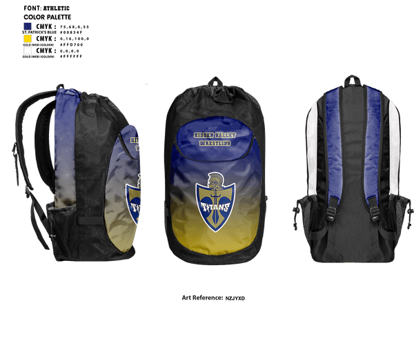 Gear Bag, Hidden Valley High School Wrestling, Wrestling, Teamtime, Team time, sublimation, custom sports apparel, team uniforms, spirit wear, spiritwear, sports uniforms, custom shirts, team store, custom team store, fundraiser sports, apparel fundraiser