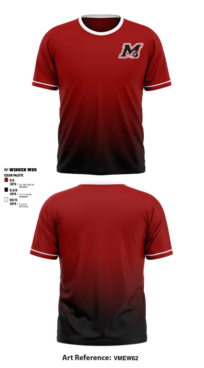 Myrtle Attendance Center Junior High School 4701555 Short Sleeve Performance Shirt - 1