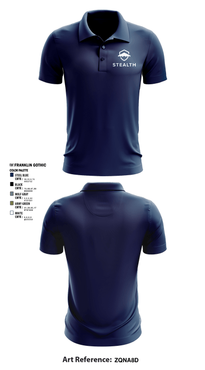 Stealth customs 84323734 Short Sleeve Performance Polo - 2