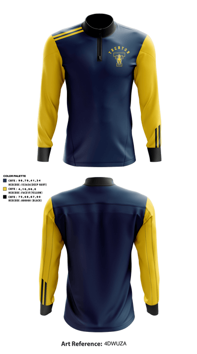 Trenton high school wrestling 64708928 Quarter Zip Jacket - 1