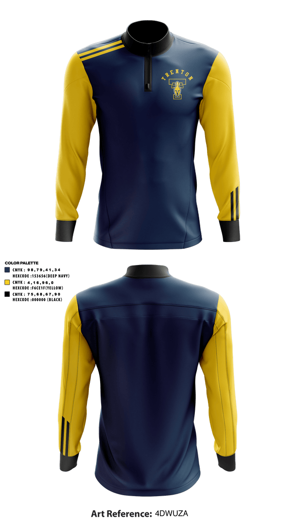 Quarter Zip Jacket, Trenton high school wrestling, Wrestling, Teamtime, Team time, sublimation, custom sports apparel, team uniforms, spirit wear, spiritwear, sports uniforms, custom shirts, team store, custom team store, fundraiser sports, apparel fundraiser