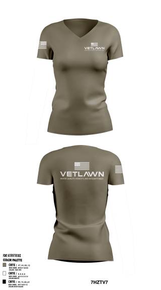Women's Short Sleeve Vneck Shirt, VetLawn, Army, Teamtime, Team time, sublimation, custom sports apparel, team uniforms, spirit wear, spiritwear, sports uniforms, custom shirts, team store, custom team store, fundraiser sports, apparel fundraiser