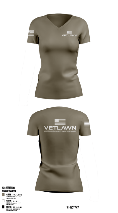 Vetlawn 83001110 Women's Short Sleeve V-neck Shirt - 1