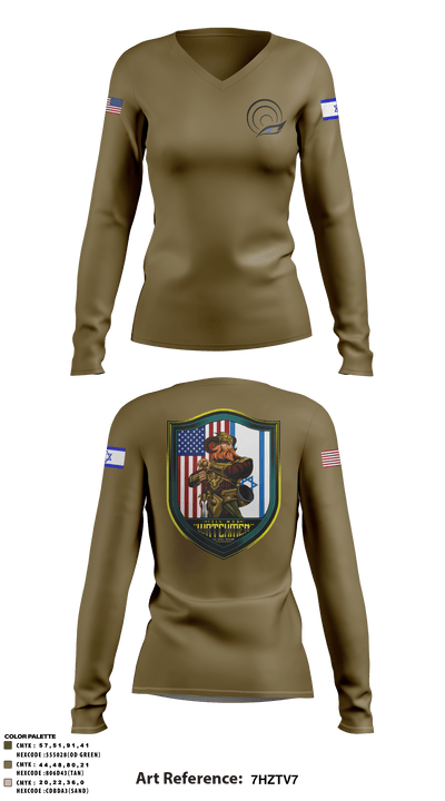 13th Missile Defense Battery 67217504 Women's Long Sleeve V-neck Shirt - 5