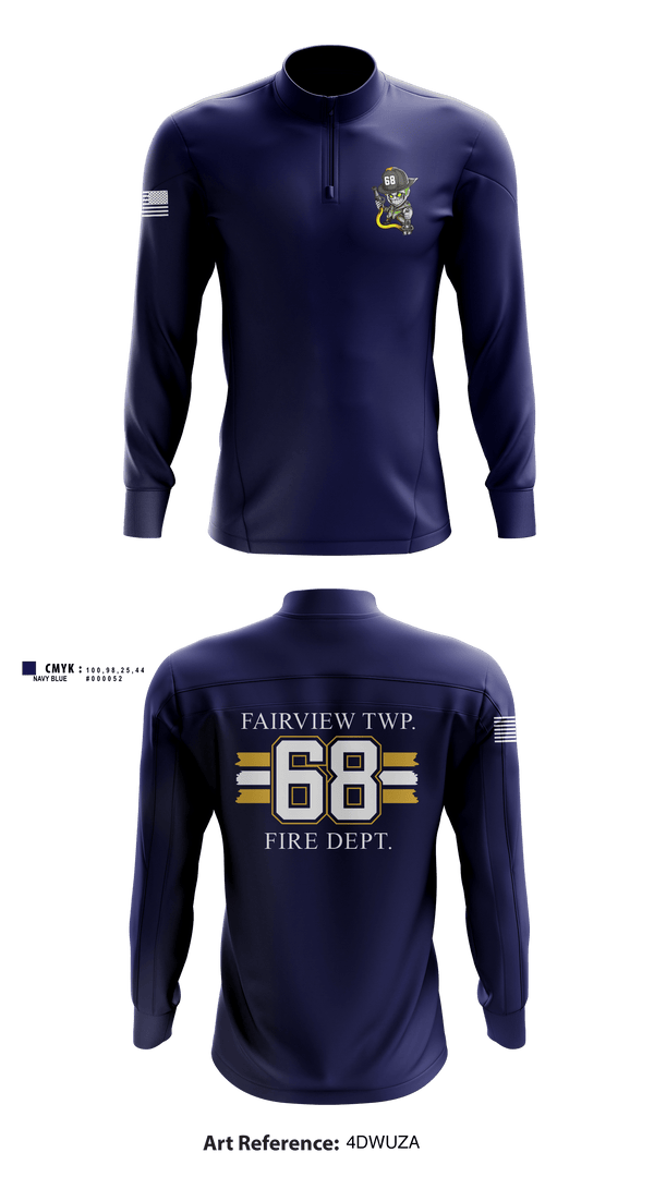 Quarter Zip Jacket, , Fire Department, Teamtime, Team time, sublimation, custom sports apparel, team uniforms, spirit wear, spiritwear, sports uniforms, custom shirts, team store, custom team store, fundraiser sports, apparel fundraiser