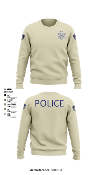 Crew Neck Sweatshirt, Willits Little Lake JRTF, Police, Teamtime, Team time, sublimation, custom sports apparel, team uniforms, spirit wear, spiritwear, sports uniforms, custom shirts, team store, custom team store, fundraiser sports, apparel fundraiser