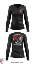 B Troop, 3-17 Cav 24452790 Women's Long Sleeve V-neck Shirt - 2
