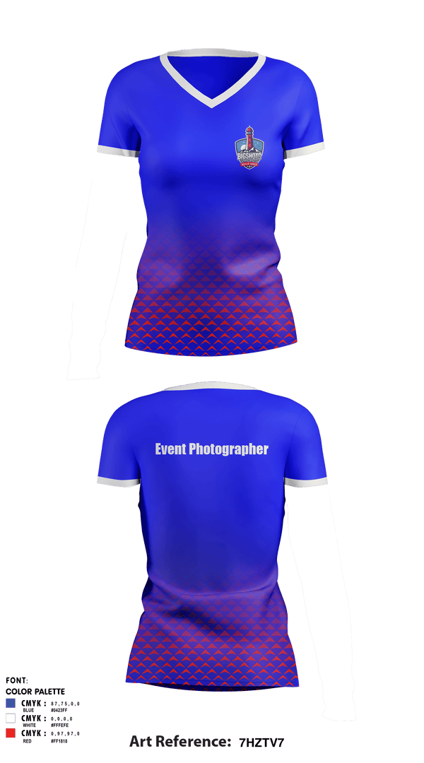 Women's Short Sleeve Vneck Shirt, Bigshots Snapshots media group, , Teamtime, Team time, sublimation, custom sports apparel, team uniforms, spirit wear, spiritwear, sports uniforms, custom shirts, team store, custom team store, fundraiser sports, apparel fundraiser