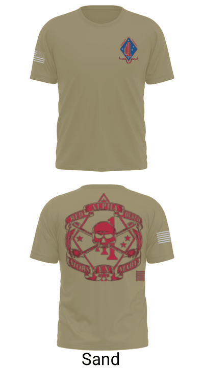 1/1 Alpha Company "Red Death" 93413516 Short Sleeve Performance Shirt - 36