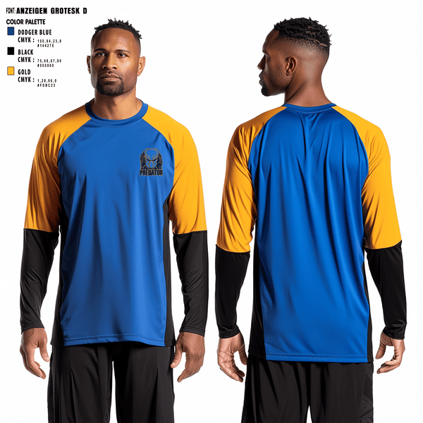 Long Sleeve Performance Shirt, Predators, Men's Basketball, Teamtime, Team time, sublimation, custom sports apparel, team uniforms, spirit wear, spiritwear, sports uniforms, custom shirts, team store, custom team store, fundraiser sports, apparel fundraiser