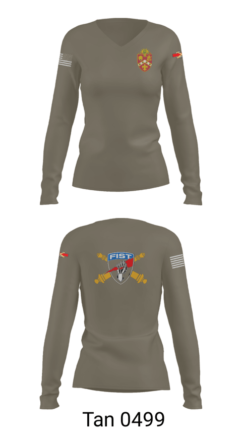 Women's Long Sleeve Vneck Shirt, , Army, Teamtime, Team time, sublimation, custom sports apparel, team uniforms, spirit wear, spiritwear, sports uniforms, custom shirts, team store, custom team store, fundraiser sports, apparel fundraiser