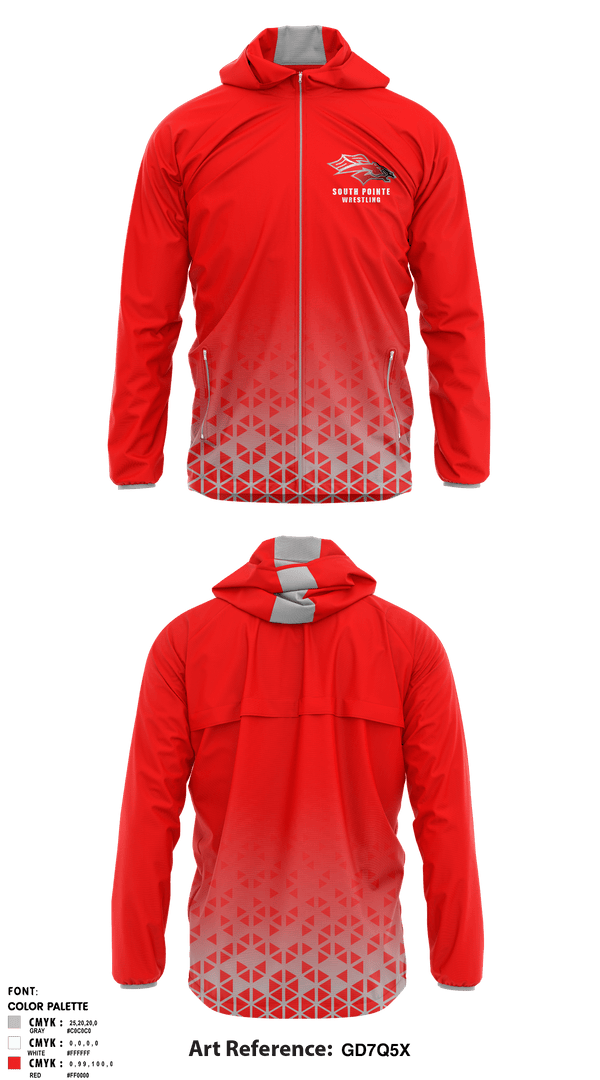 Windbreaker, South Pointe High School Wrestling, Wrestling, Teamtime, Team time, sublimation, custom sports apparel, team uniforms, spirit wear, spiritwear, sports uniforms, custom shirts, team store, custom team store, fundraiser sports, apparel fundraiser