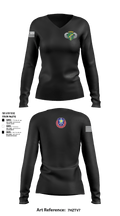 404th Civil Affairs Bn (A) 73295413 Women's Long Sleeve V-neck Shirt - 1