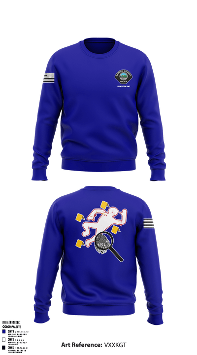 Crime Scene Unit 72242285 Crew Neck Sweatshirt - 49