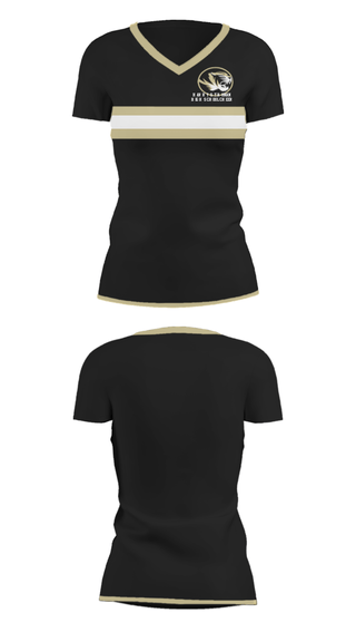 Women's Short Sleeve Vneck Shirt, Harry S Truman High School Cheer, Cheer, Teamtime, Team time, sublimation, custom sports apparel, team uniforms, spirit wear, spiritwear, sports uniforms, custom shirts, team store, custom team store, fundraiser sports, apparel fundraiser