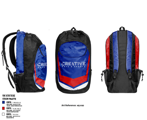 Gear Bag, Creative Arts and Sports, Men's Basketball, Teamtime, Team time, sublimation, custom sports apparel, team uniforms, spirit wear, spiritwear, sports uniforms, custom shirts, team store, custom team store, fundraiser sports, apparel fundraiser