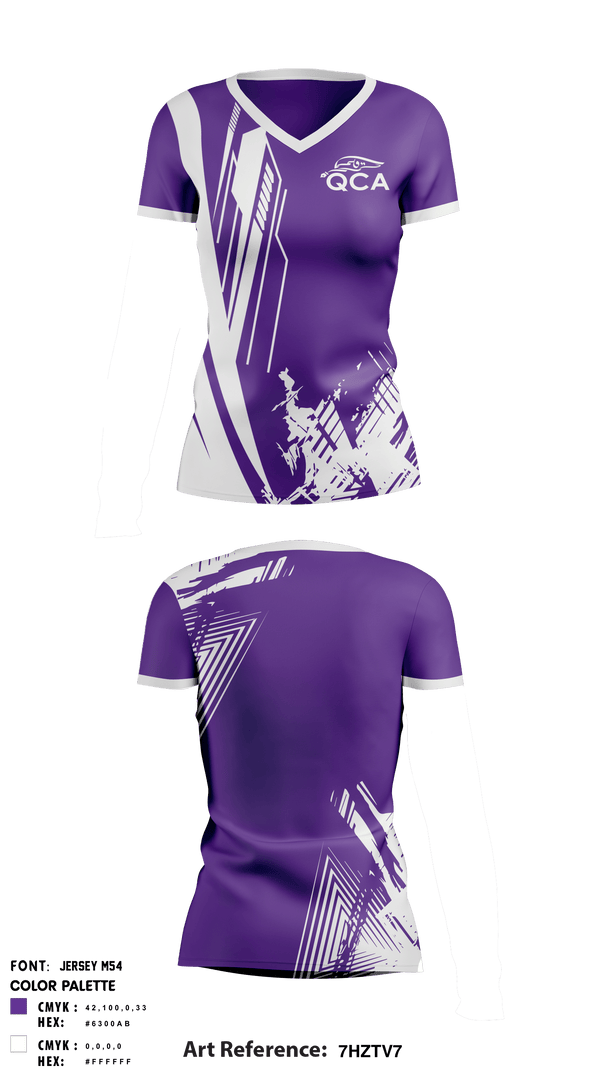 Women's Short Sleeve Vneck Shirt, QCA, Women's Volleyball, Teamtime, Team time, sublimation, custom sports apparel, team uniforms, spirit wear, spiritwear, sports uniforms, custom shirts, team store, custom team store, fundraiser sports, apparel fundraiser