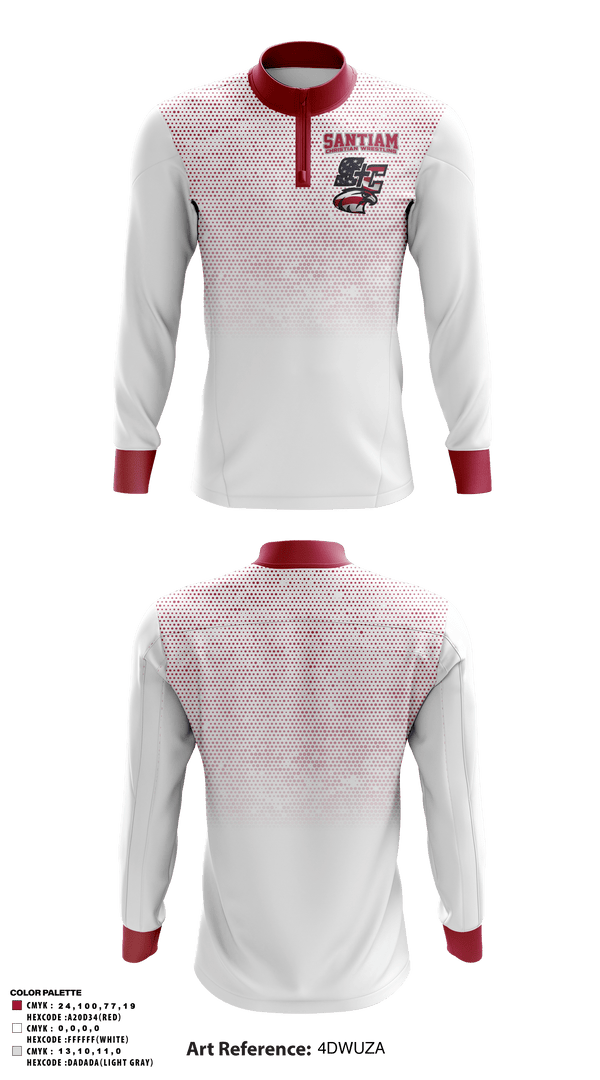Quarter Zip Jacket, Santiam Christian School Wrestling, Wrestling, Teamtime, Team time, sublimation, custom sports apparel, team uniforms, spirit wear, spiritwear, sports uniforms, custom shirts, team store, custom team store, fundraiser sports, apparel fundraiser