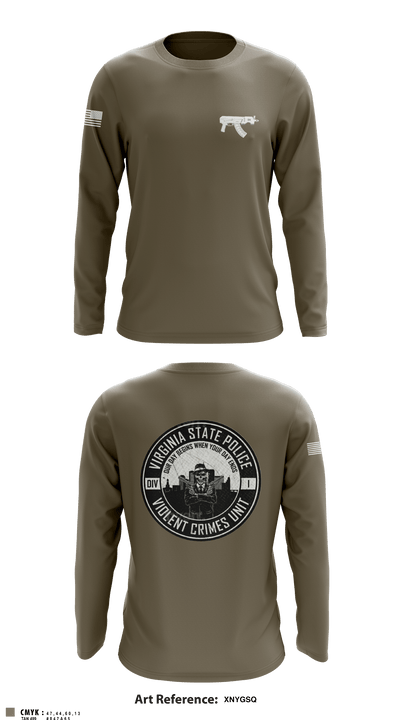 Violent Crimes Unit 81927816 Long Sleeve Performance Shirt - 2