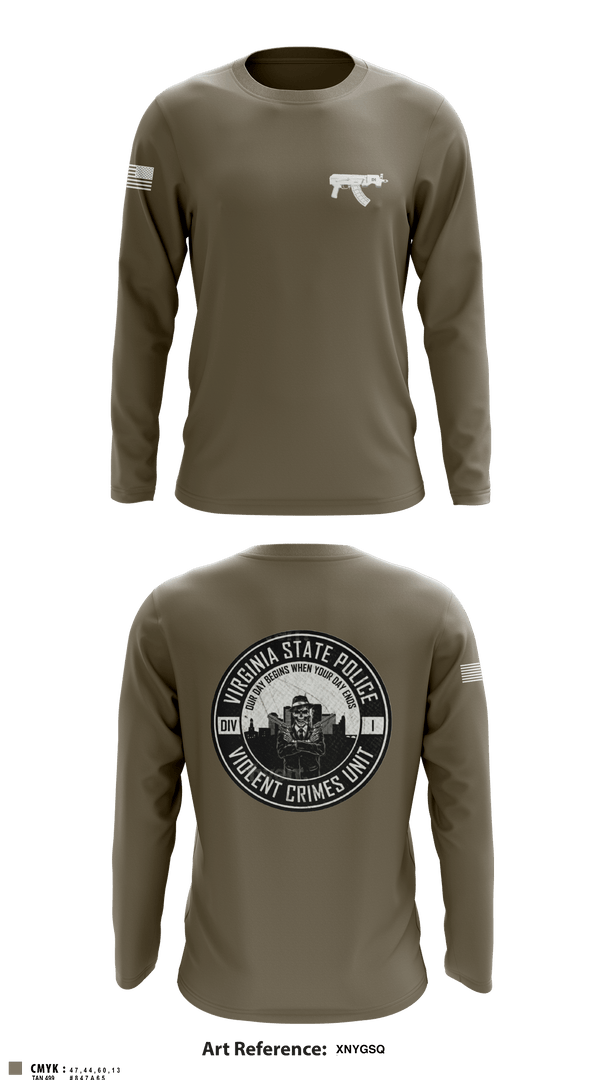 Long Sleeve Performance Shirt, Violent Crimes Unit, Police, Teamtime, Team time, sublimation, custom sports apparel, team uniforms, spirit wear, spiritwear, sports uniforms, custom shirts, team store, custom team store, fundraiser sports, apparel fundraiser