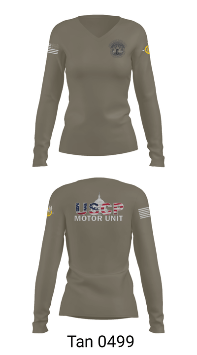 USCP Motor Unit 10127090 Women's Long Sleeve V-neck Shirt - 39