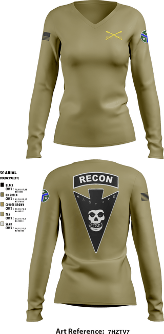 Women's Long Sleeve Vneck Shirt, , Army, Teamtime, Team time, sublimation, custom sports apparel, team uniforms, spirit wear, spiritwear, sports uniforms, custom shirts, team store, custom team store, fundraiser sports, apparel fundraiser