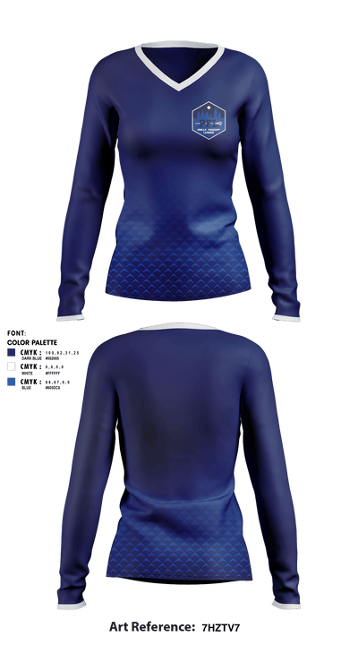 Philly Face-Off League 39388672 Women's Long Sleeve V-neck Shirt - 1