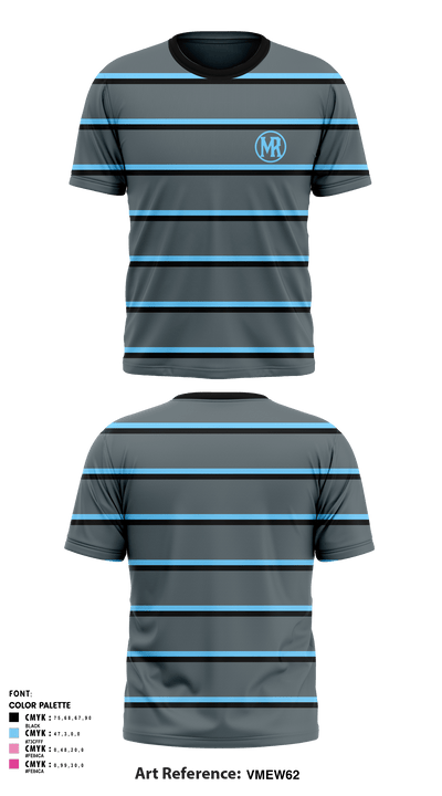 MOUNTAIN RANGE HIGH SCHOOL 39679914 Old School Cotton Feel Fabric Short Sleeve Performance Shirt - 5