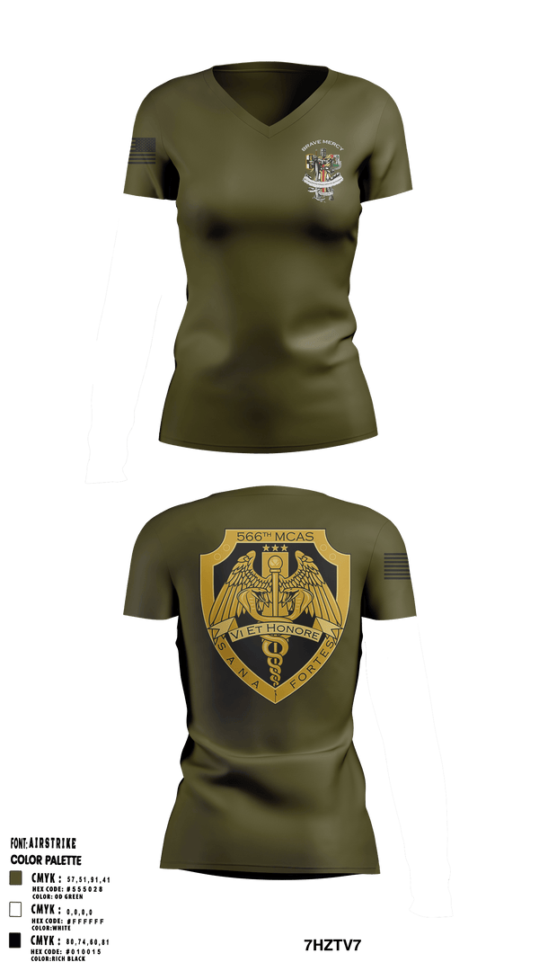 Women's Short Sleeve Vneck Shirt, 566 MCAS, Army, Teamtime, Team time, sublimation, custom sports apparel, team uniforms, spirit wear, spiritwear, sports uniforms, custom shirts, team store, custom team store, fundraiser sports, apparel fundraiser