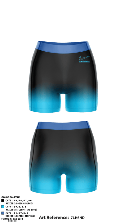 Ninja Cartel 88077366 Women's Compression Shorts - 1