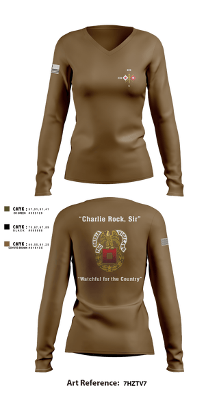 Women's Long Sleeve Vneck Shirt, , National Guard, Teamtime, Team time, sublimation, custom sports apparel, team uniforms, spirit wear, spiritwear, sports uniforms, custom shirts, team store, custom team store, fundraiser sports, apparel fundraiser