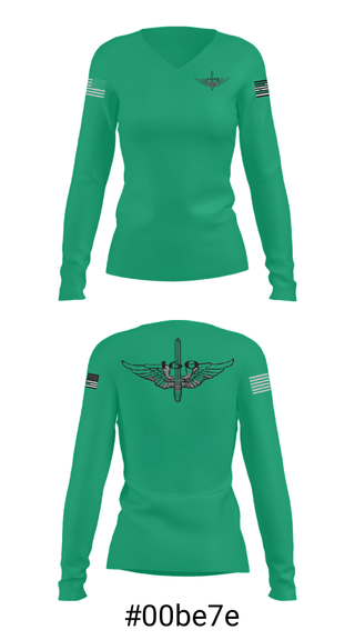 Women's Long Sleeve Vneck Shirt, , Army, Teamtime, Team time, sublimation, custom sports apparel, team uniforms, spirit wear, spiritwear, sports uniforms, custom shirts, team store, custom team store, fundraiser sports, apparel fundraiser