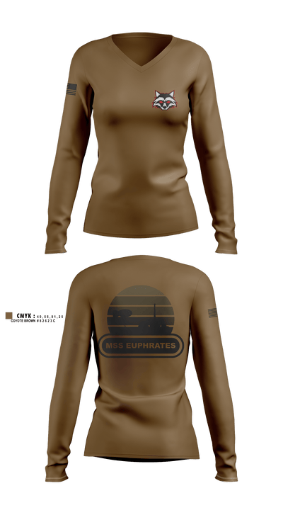 B-114 82096660 Women's Long Sleeve V-neck Shirt - 1