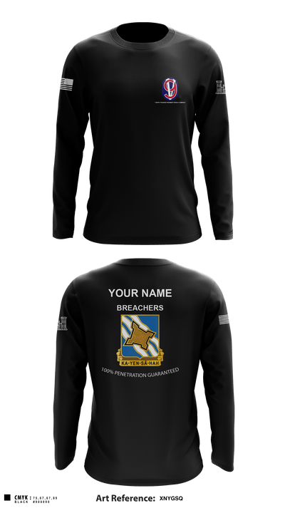 1-390TH TRAINING REGIMENT BRAVO COMPANY 46848242 Long Sleeve Performance Shirt - 2