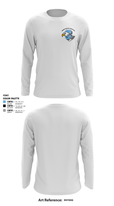 Grand Rapids Christian Eagles 66554595 Long Sleeve Performance Shirt - 5