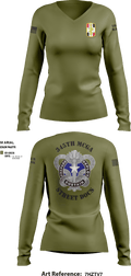 345th MCGA 98196690 Women's Long Sleeve V-neck Shirt - 9