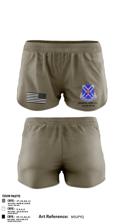 Charlie Company, 305th MI BN 76459019 Track Shorts - 1