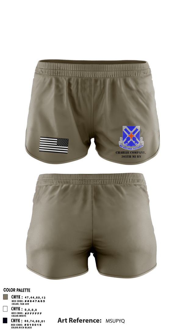 Track Shorts, Charlie Company, 305th MI BN, , Teamtime, Team time, sublimation, custom sports apparel, team uniforms, spirit wear, spiritwear, sports uniforms, custom shirts, team store, custom team store, fundraiser sports, apparel fundraiser