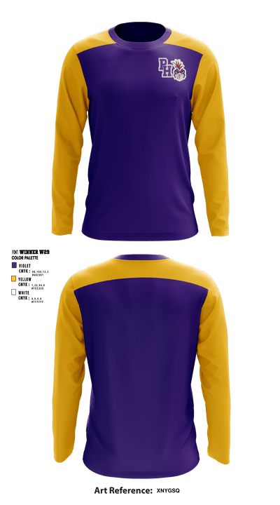 Pleasant Hill High School Cheer 77113952 Long Sleeve Performance Shirt - 1
