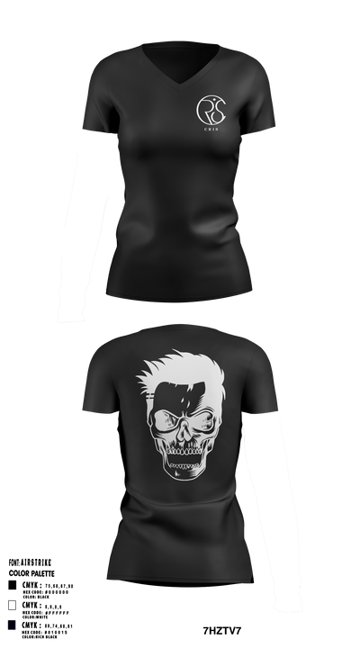 CrisCris 89988589 Women's Short Sleeve V-neck Shirt - 1