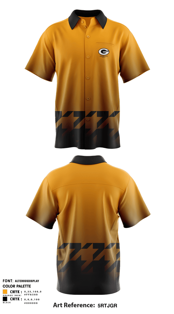 Short Sleeve Bowling Jersey, Green High School Bowling, Bowling, Teamtime, Team time, sublimation, custom sports apparel, team uniforms, spirit wear, spiritwear, sports uniforms, custom shirts, team store, custom team store, fundraiser sports, apparel fundraiser