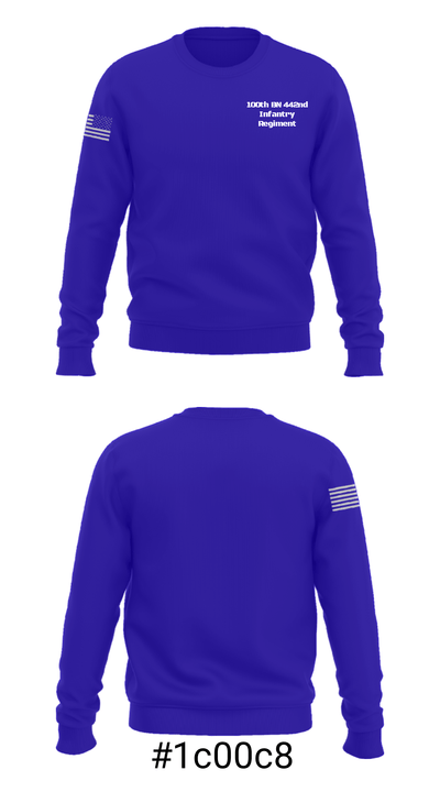 100th BN 442nd Infantry Regiment 86811779 Crew Neck Sweatshirt - 7