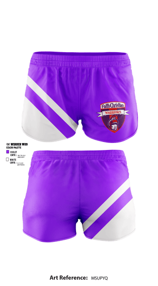 Women's Shorts, Faith Christian High School, Spirit Store, Teamtime, Team time, sublimation, custom sports apparel, team uniforms, spirit wear, spiritwear, sports uniforms, custom shirts, team store, custom team store, fundraiser sports, apparel fundraiser