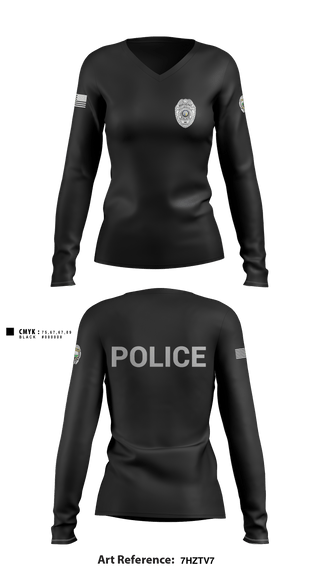 Women's Long Sleeve Vneck Shirt, TAYLORSVILLE POLICE, Police, Teamtime, Team time, sublimation, custom sports apparel, team uniforms, spirit wear, spiritwear, sports uniforms, custom shirts, team store, custom team store, fundraiser sports, apparel fundraiser