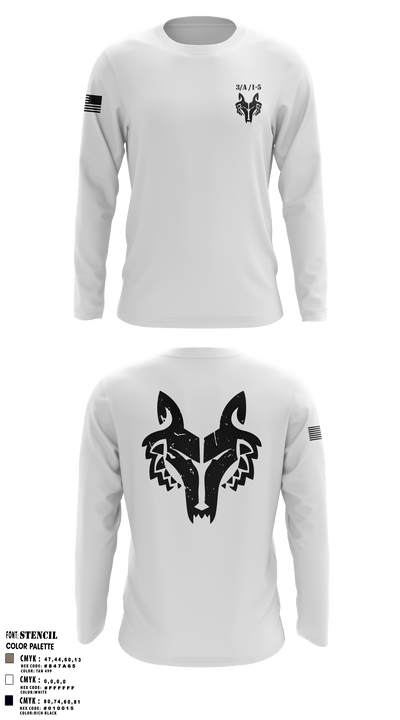 3rd Plt A Co 1-5 14607010 Long Sleeve Performance Shirt - 2