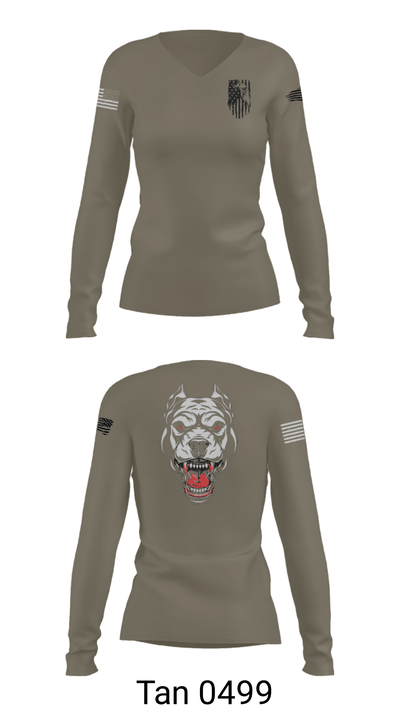 Oscar Golf Charlie Tango 24434143 Women's Long Sleeve V-neck Shirt - 41
