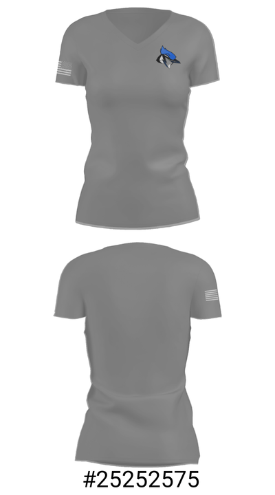 Pleasanton Junior High School Volleyball 63768605 Women's Short Sleeve V-neck Shirt - 23