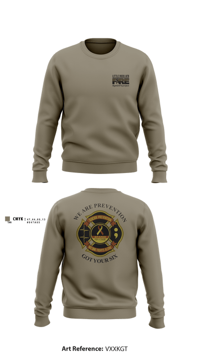 LITTLE ROCK AFB - FIRE 45184704 Crew Neck Sweatshirt - 9