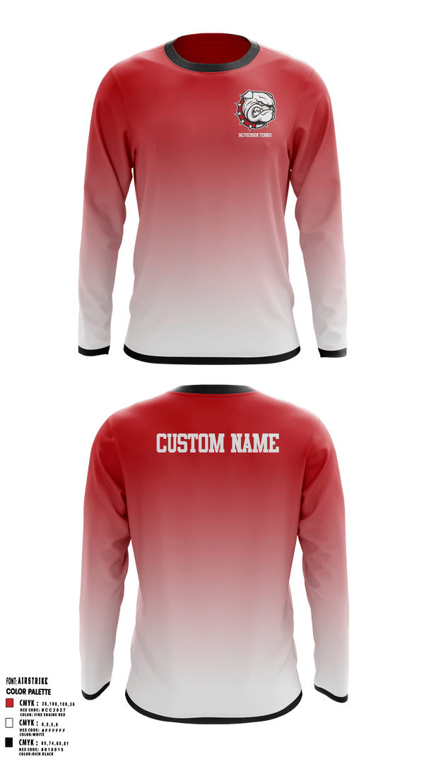 Long Sleeve Performance Shirt, Mcpherson College, Spirit Store, Teamtime, Team time, sublimation, custom sports apparel, team uniforms, spirit wear, spiritwear, sports uniforms, custom shirts, team store, custom team store, fundraiser sports, apparel fundraiser