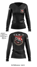 CLR-3 64483904 Women's Long Sleeve V-neck Shirt - 3